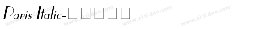 Paris Italic字体转换